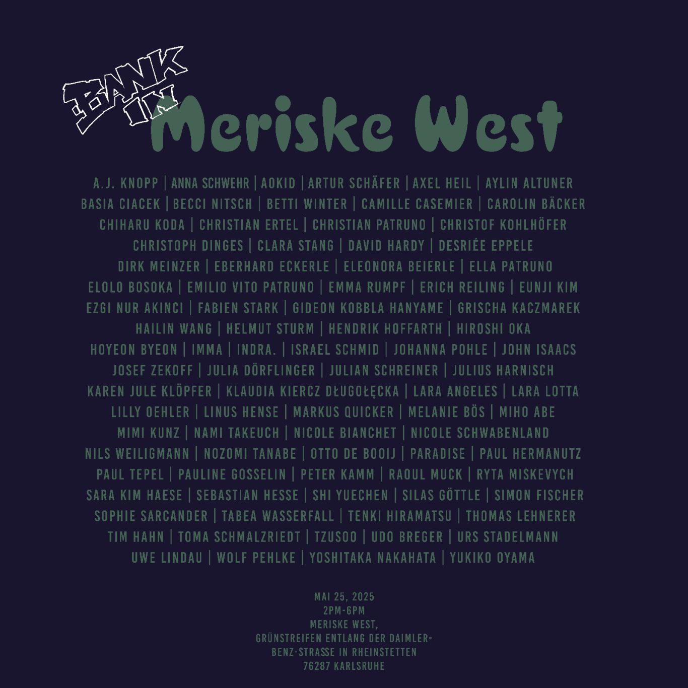 Flyer - Bank in Meriske West - 2025, Karlsruhe